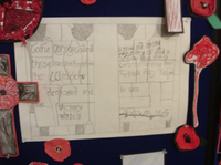 Remembrance artwork by Key Stage 2 pupils at Hackforth and Hornby CE Primary School © War Memorials Trust, 2017
